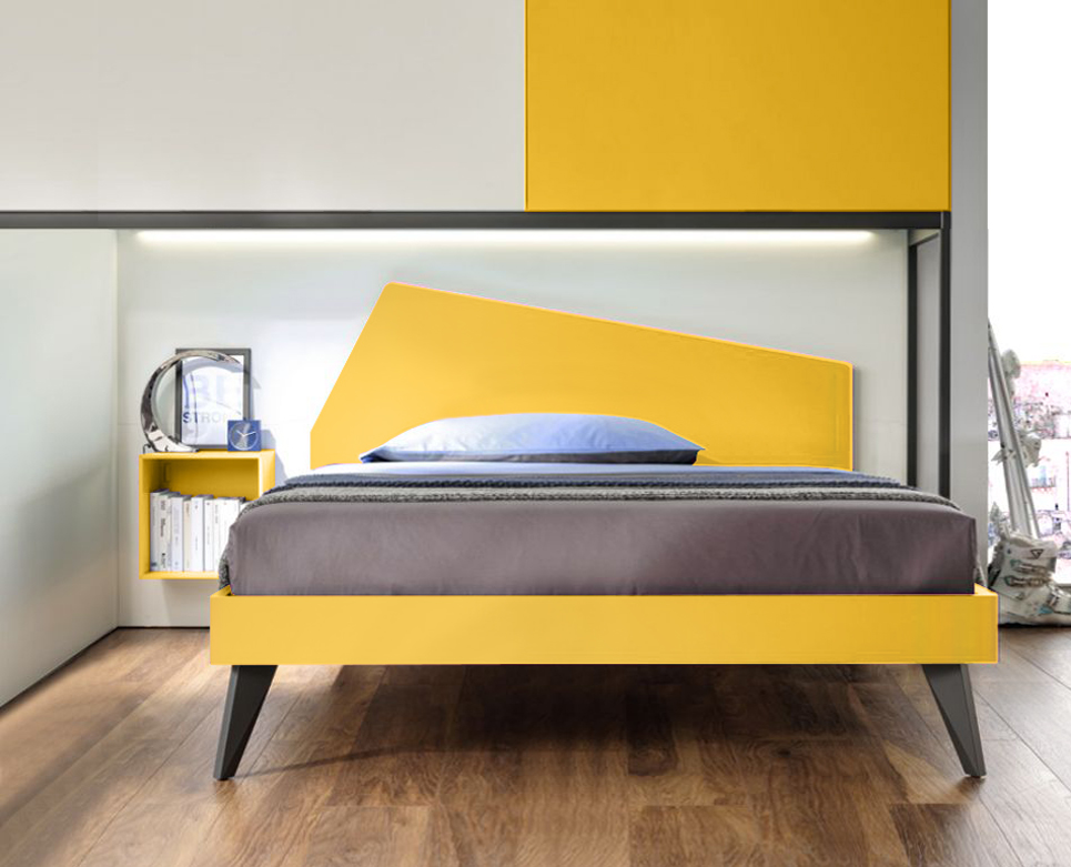 Letto alla francese Iceberg, 140x200 Moretti Compact