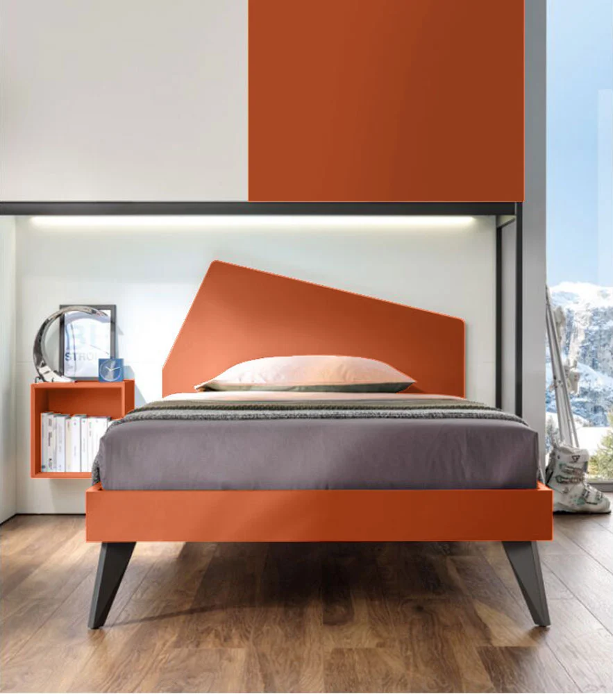 Letto 1 piazza e mezza Iceberg Moretti Compact, Corallo
