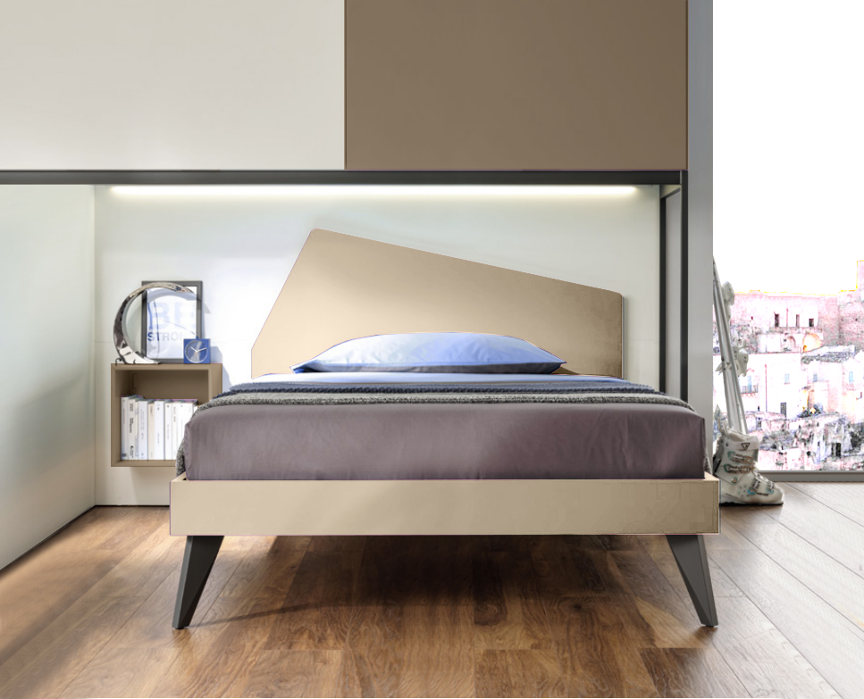 Letto ragazzi Iceberg una piazza e mezza Moretti Compact, Crema