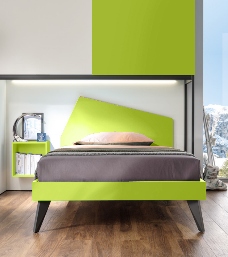 Letto una piazza e mezza Iceberg Moretti Compact, Verde cedro
