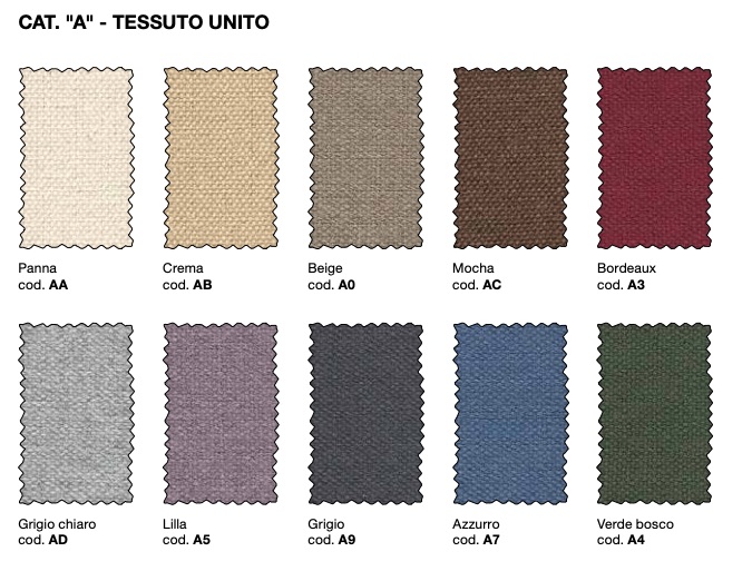 Letto matrimoniale con inserto tessuto in testata, finitura Olmo natura e Bordeaux