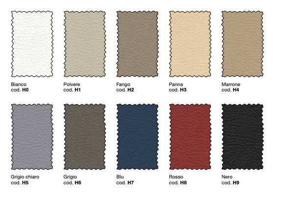 Letto matrimoniale ecopelle con testata retrofinita, finitura fango 