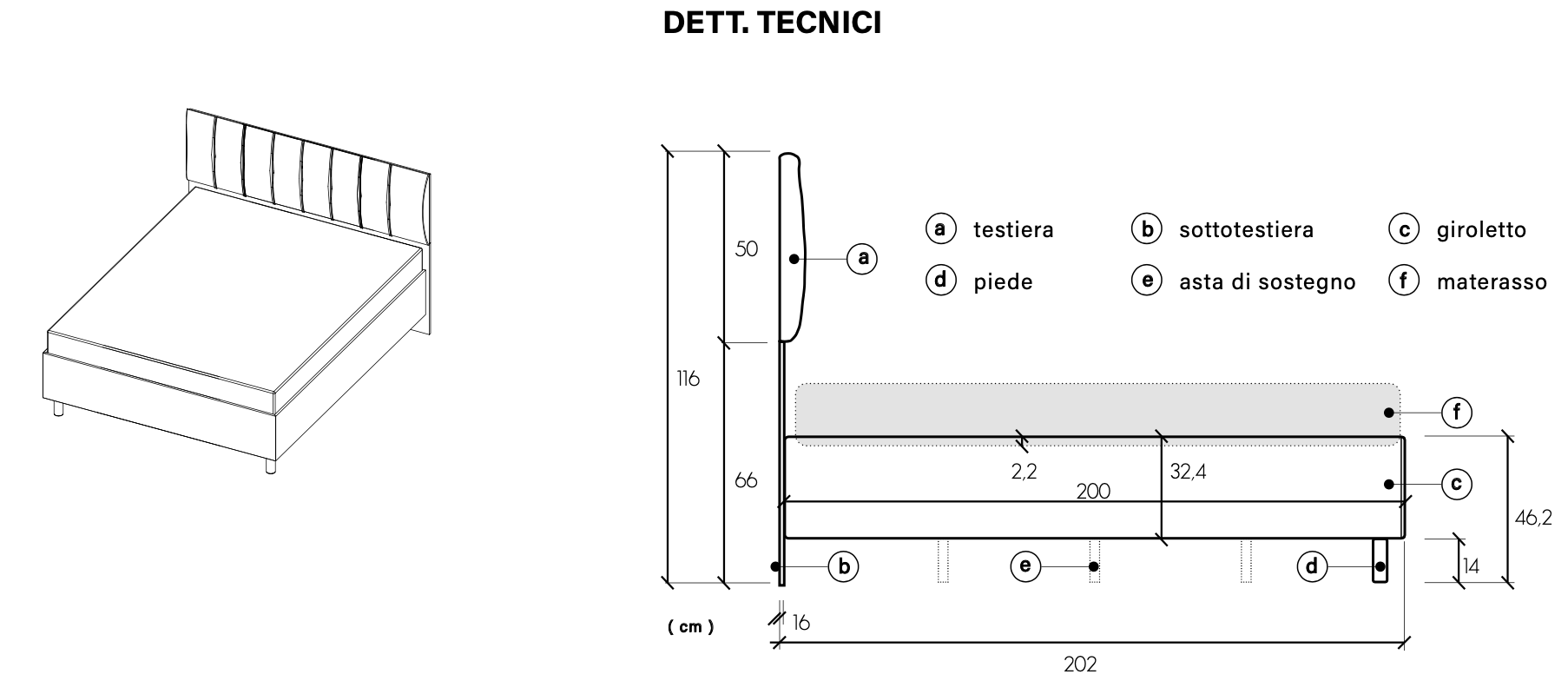 Cameretta con armadio porta tv, letto 1 piazza e mezza e comodino
