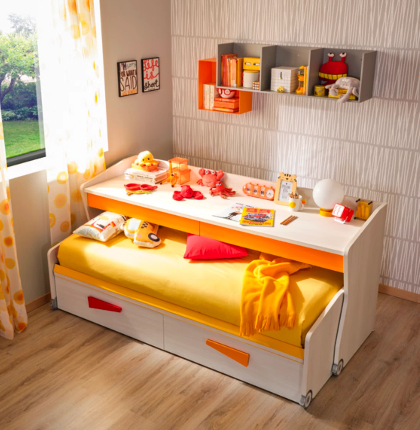 Letto Space desk Moretti compact, 120x190, Betulla