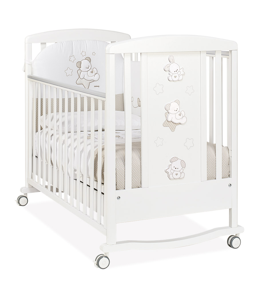 Culla neonato Orsetto per neonati con decorazione, finitura Bianco