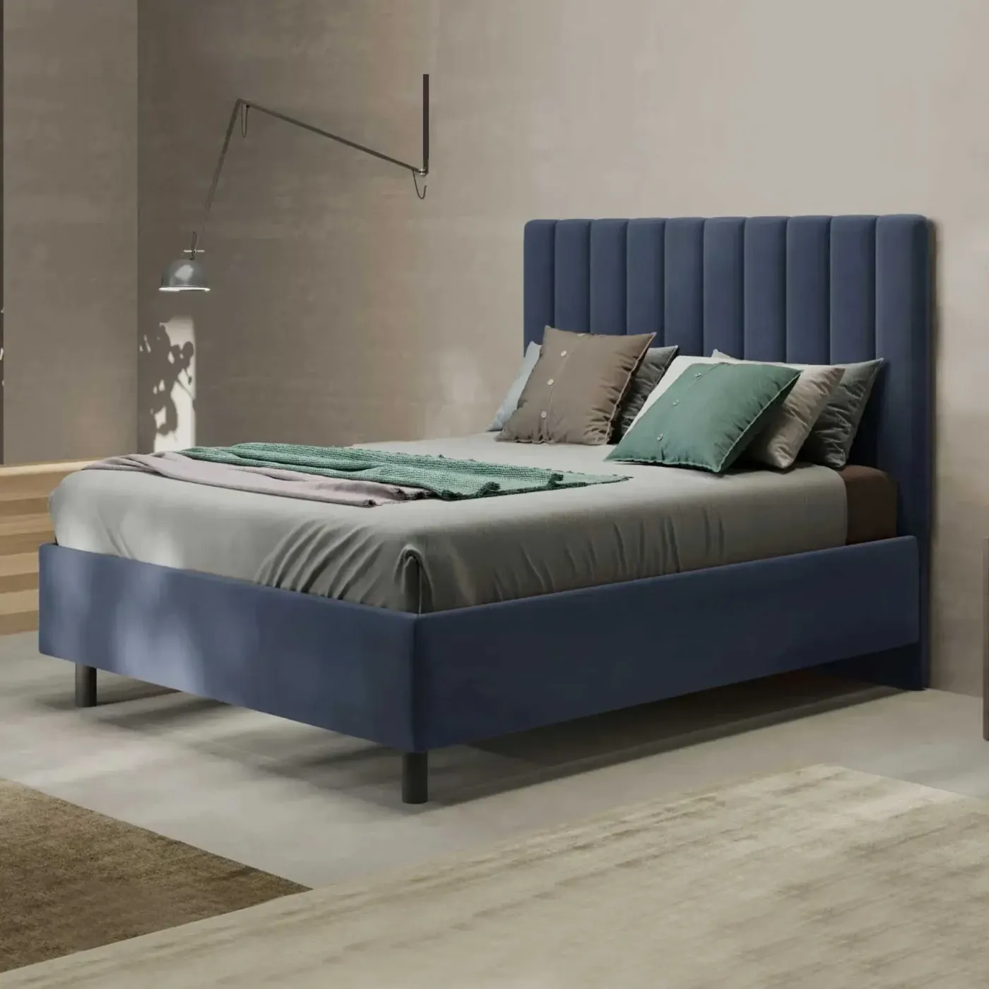 offerta camera con letto blu