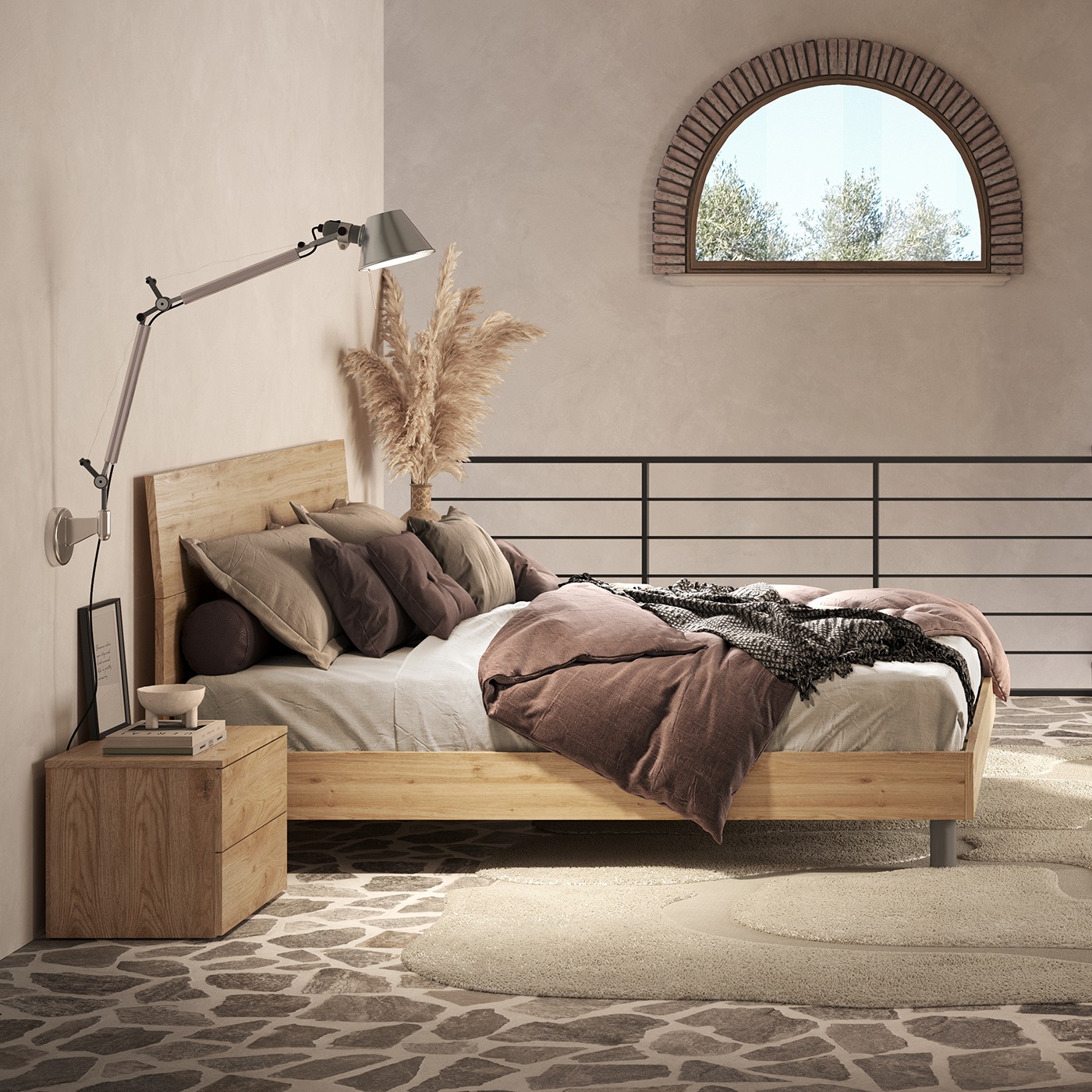 Offerta bloccata camera da letto matrimoniale, finitura Cadiz