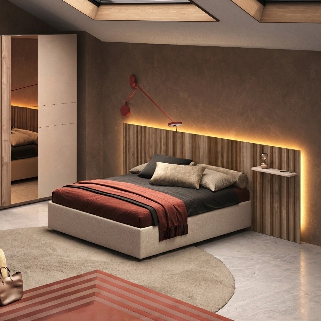 letto con testiera cannettata