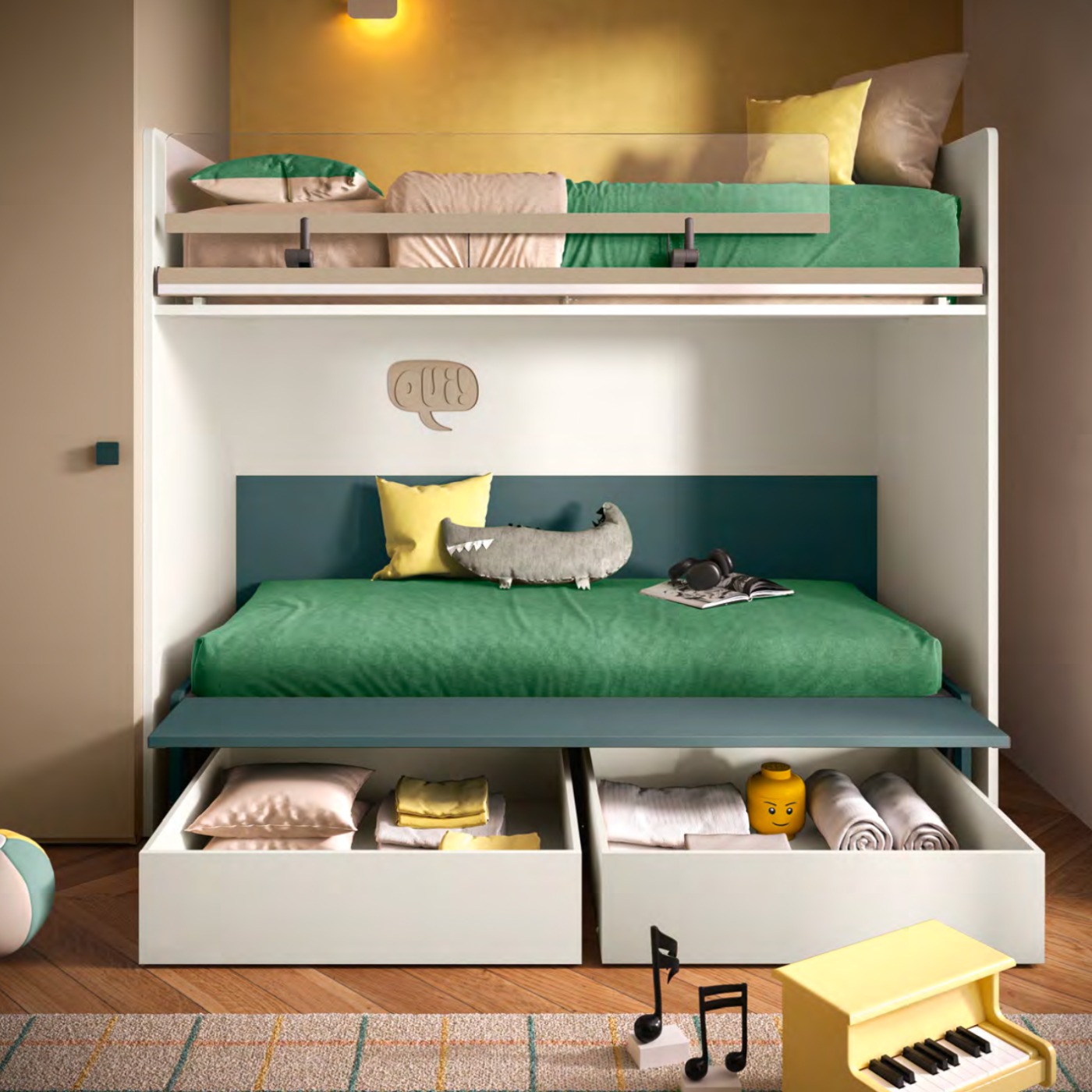 Letto castello Level della cameretta K114, Moretti Compact