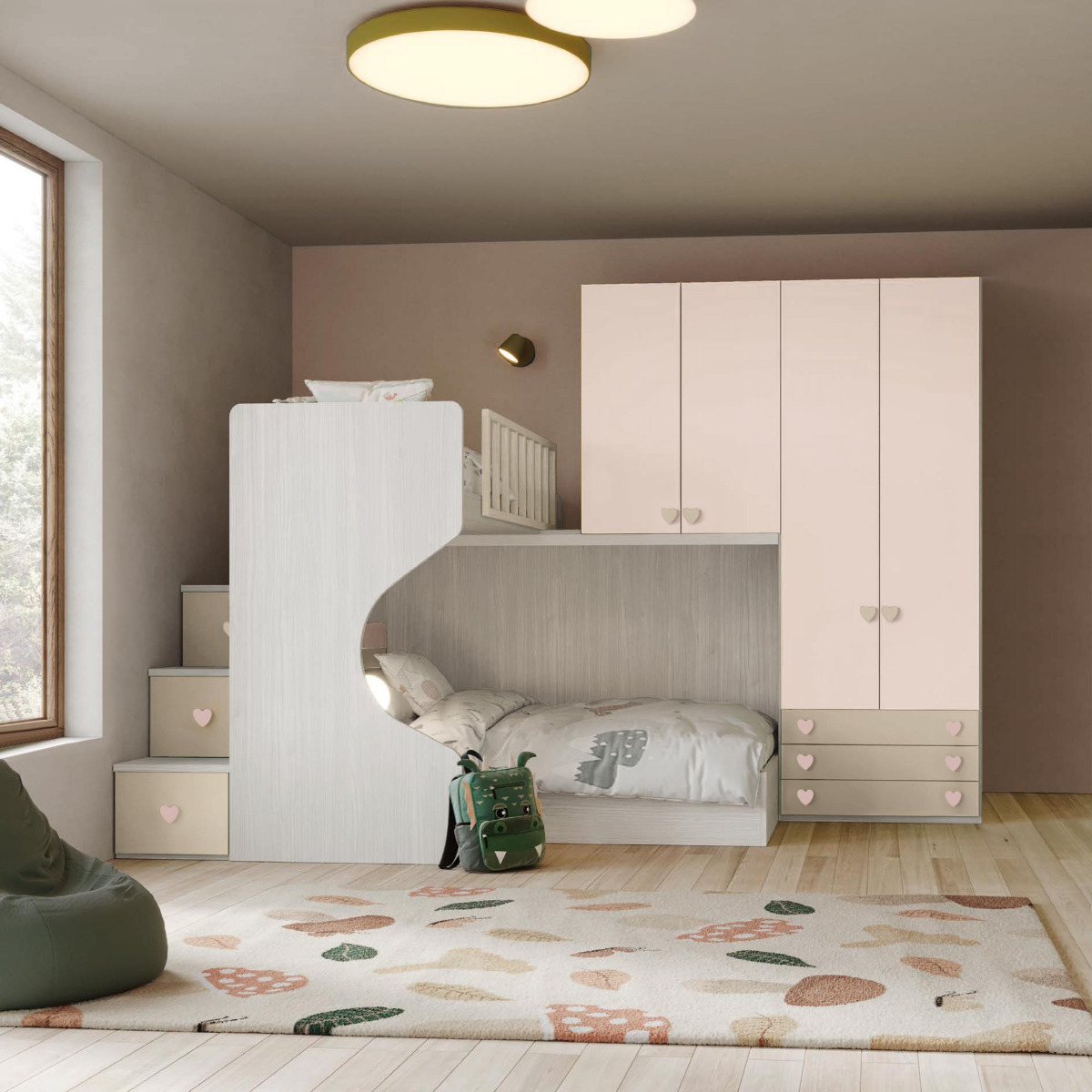 camerette 2 ragazze rosa