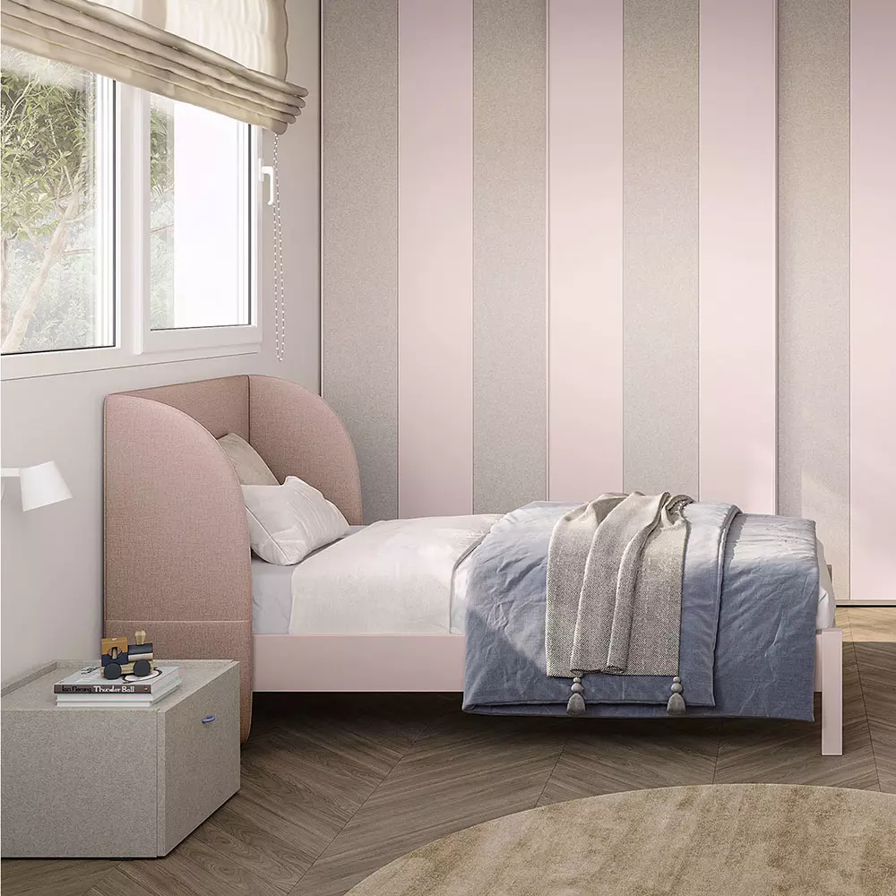 letto singolo cipria