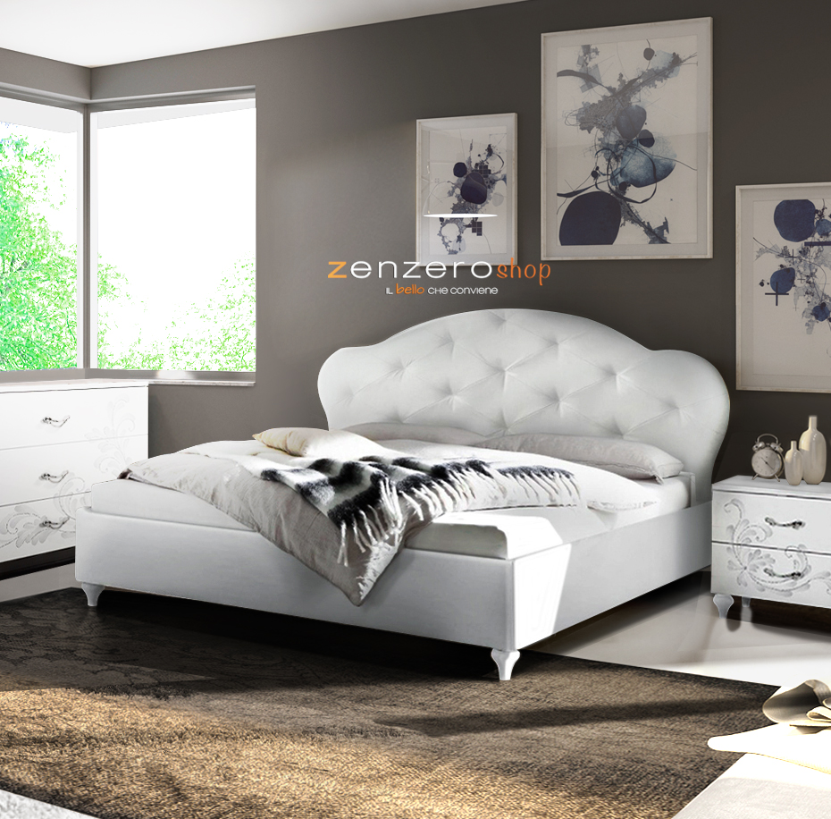 Letto matrimoniale King size con testata imbottita