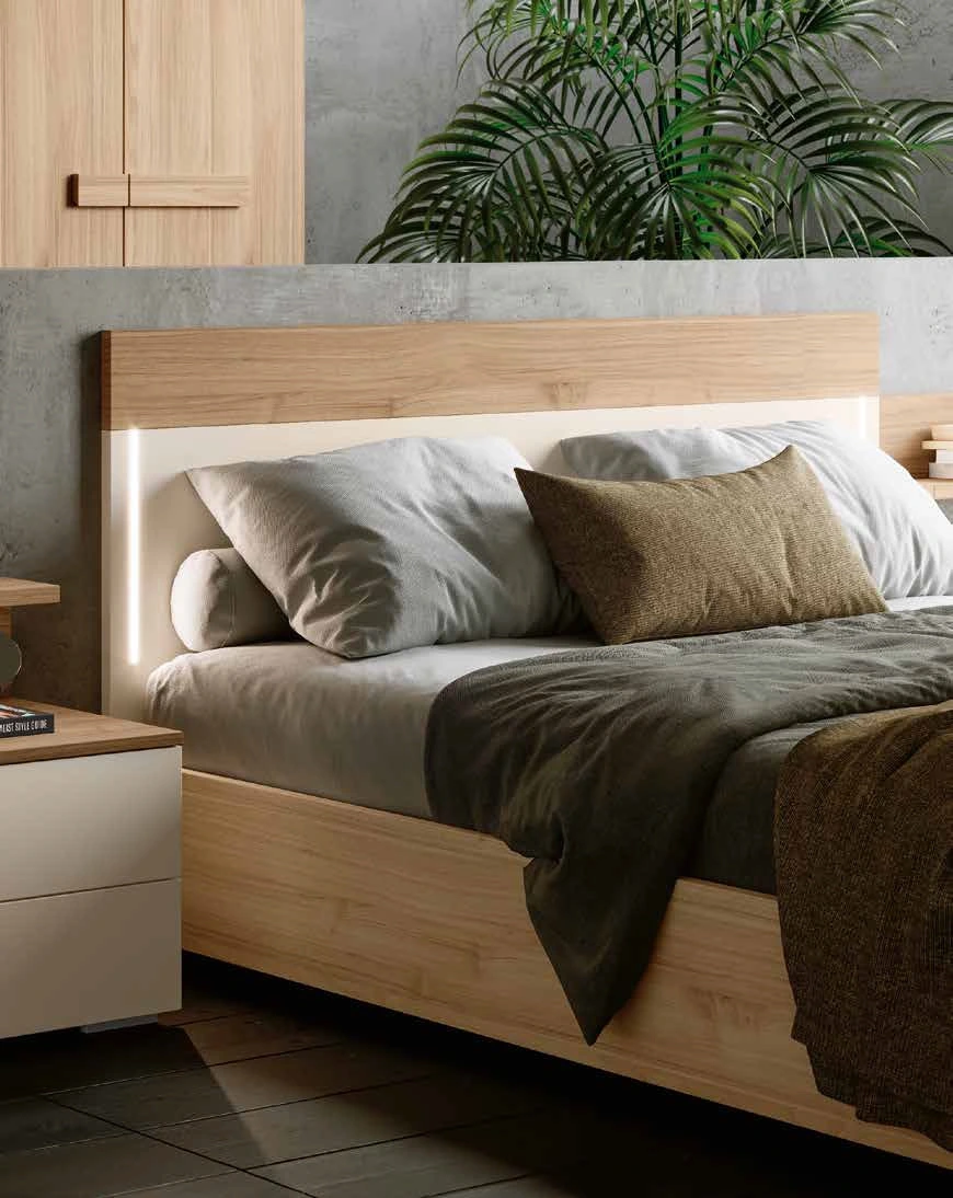 letto moderno con led