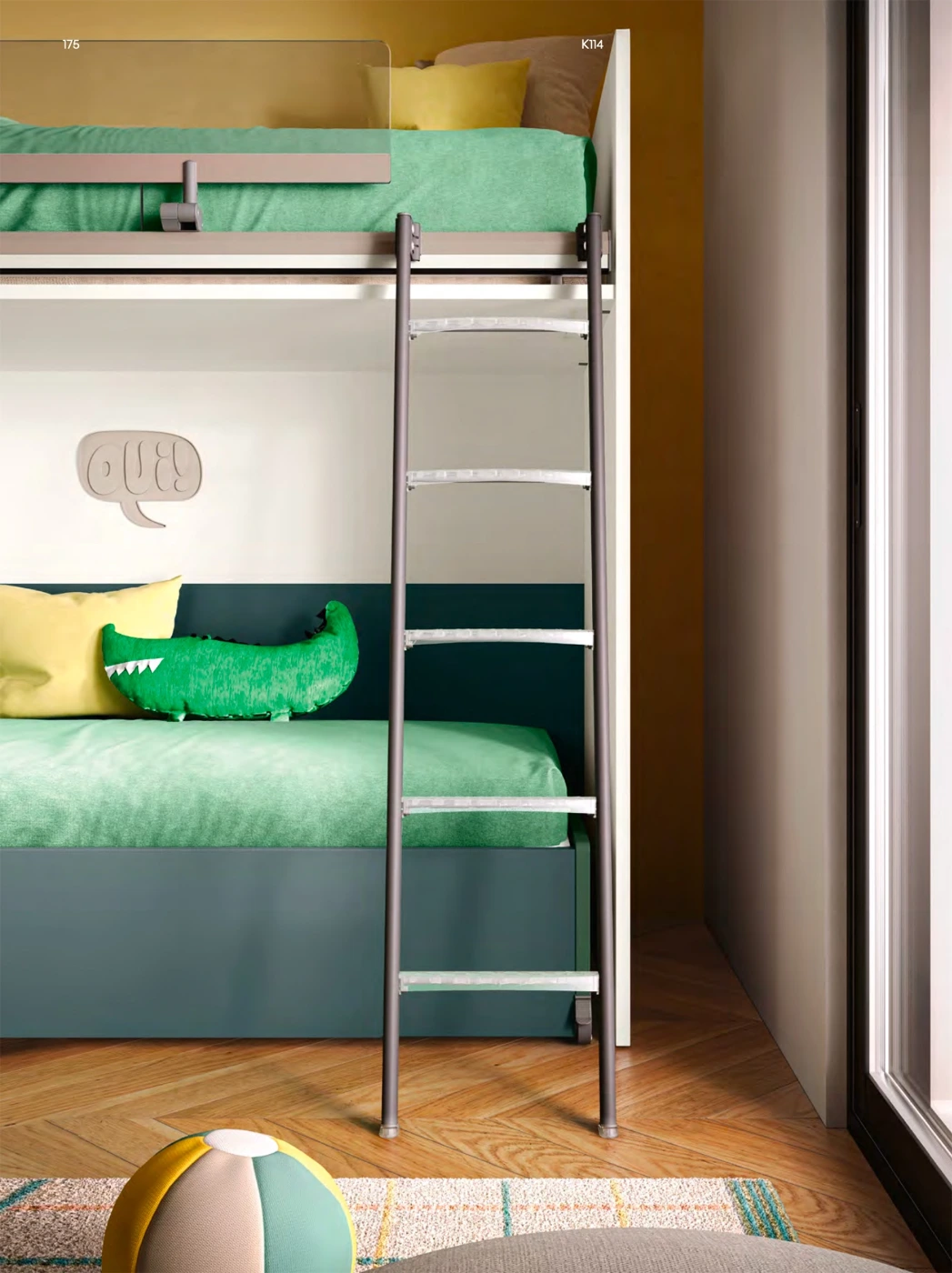 Letto castello Level della cameretta K114, Moretti Compact