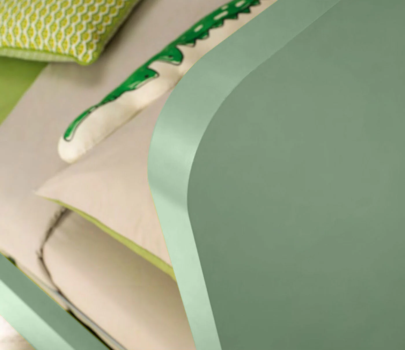 Letto singolo Fillet Moretti Compact con contenitore laterale e ruote