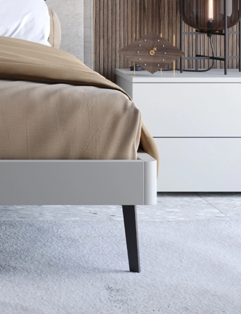 letto matrimoniale testata imbottita