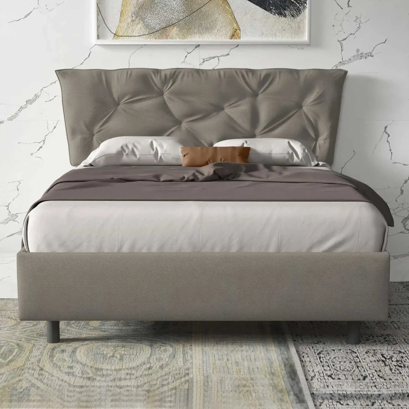 letto tortora matrimoniale