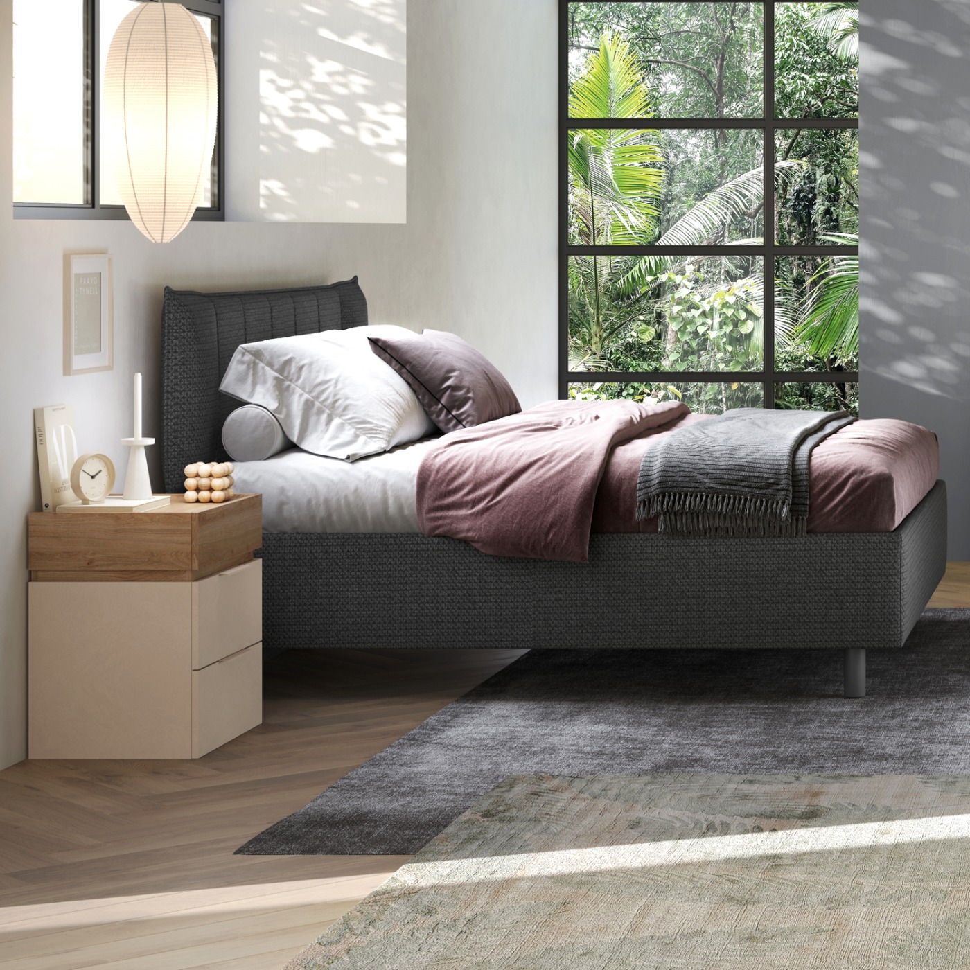 letto contenitore fumo