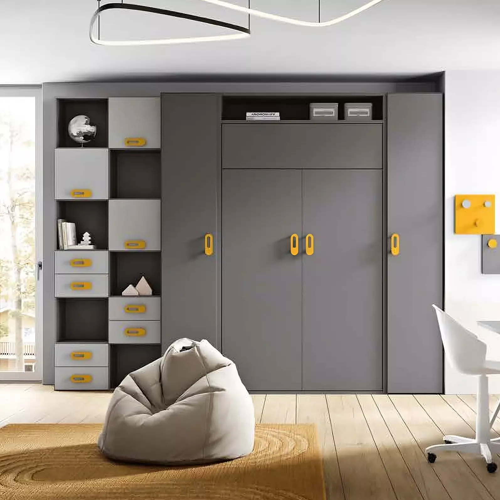 GIANTEX Scrivania 105 Cm Con Prese Elettriche E USB – 3 Cassetti, Scomparto, Porto Tipo-C, Per Ufficio E Camera Da Letto