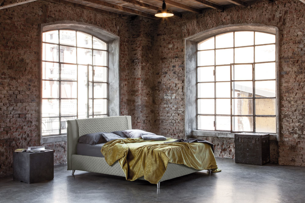 Letto matrimoniale contenitore Penelope, Made in Italy, disponibile in 70 finiture