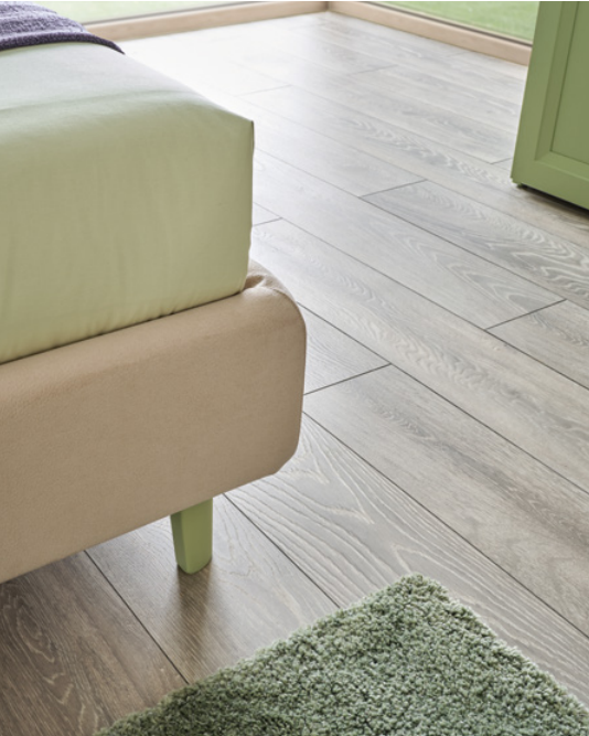 Letti piazza mezza Pillow Moretti Compact, finitura Duna e Cappuccino