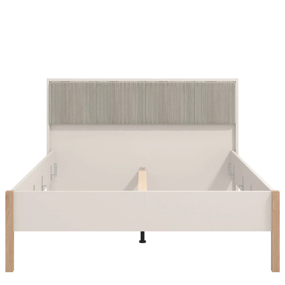 Nuovo letto effetto cannettato stampato in finitura Cashmere e Rovere