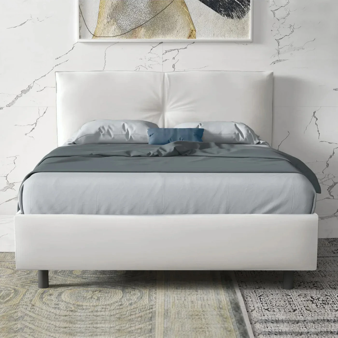 letto ecopelle matrimoniale