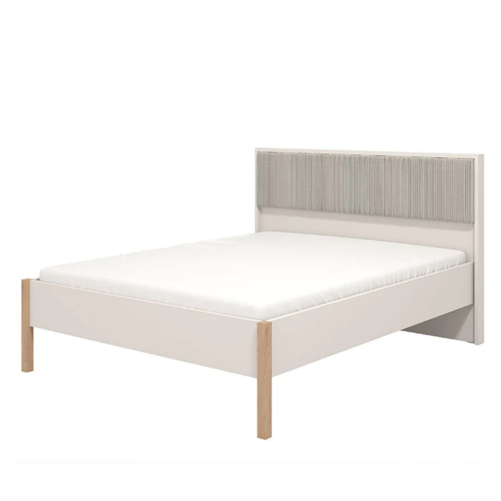 Nuovo letto effetto cannettato stampato in finitura Cashmere e Rovere