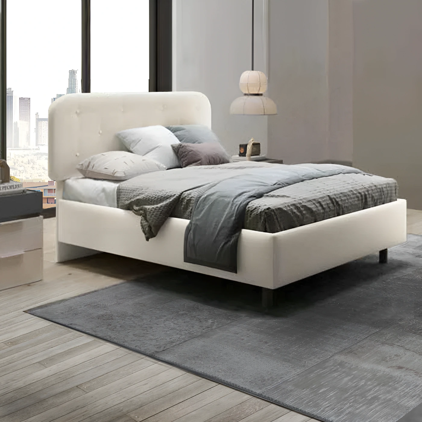 letto bianco matrimoniale
