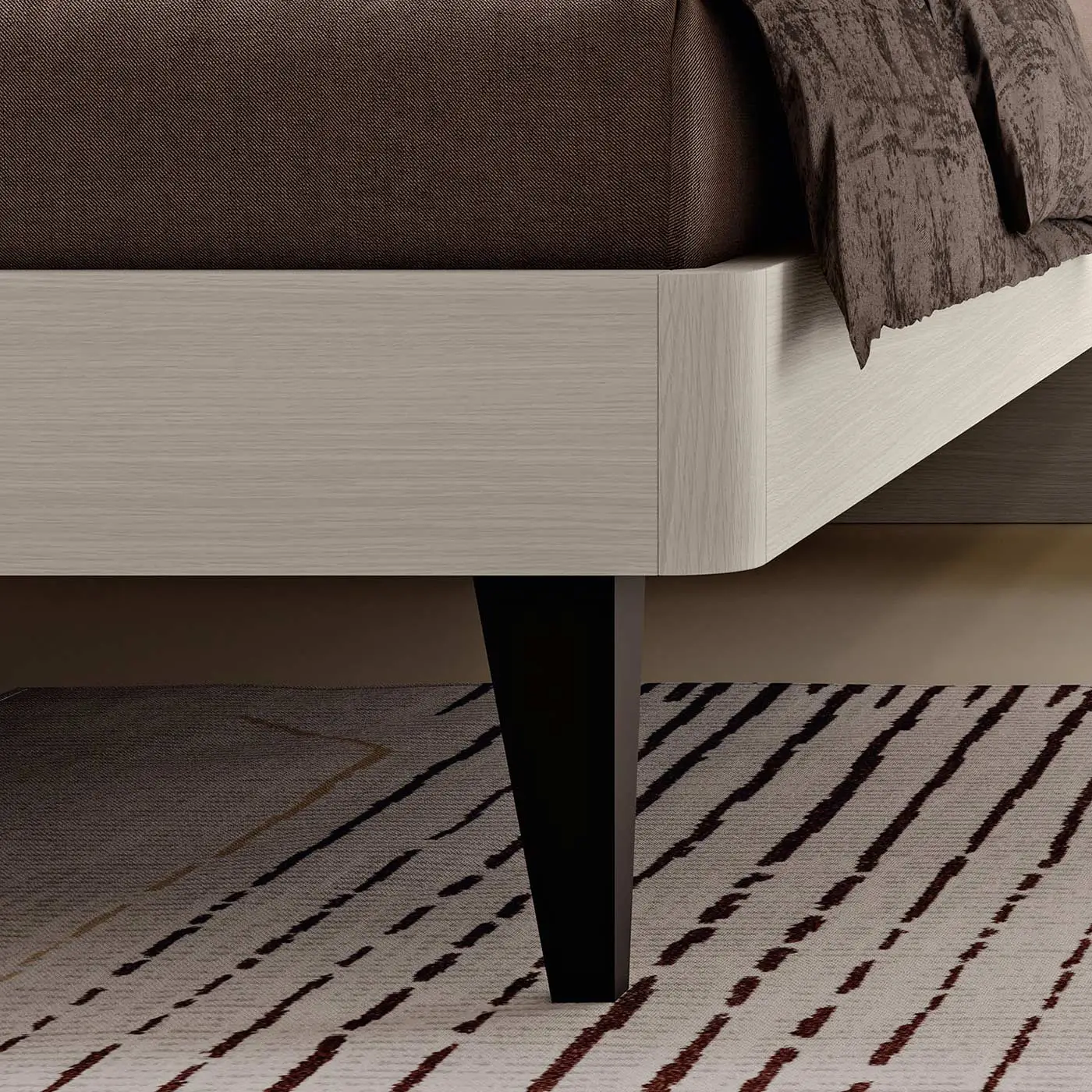 Letto matrimoniale, Sequoia honey e Corda Zenzero Shop