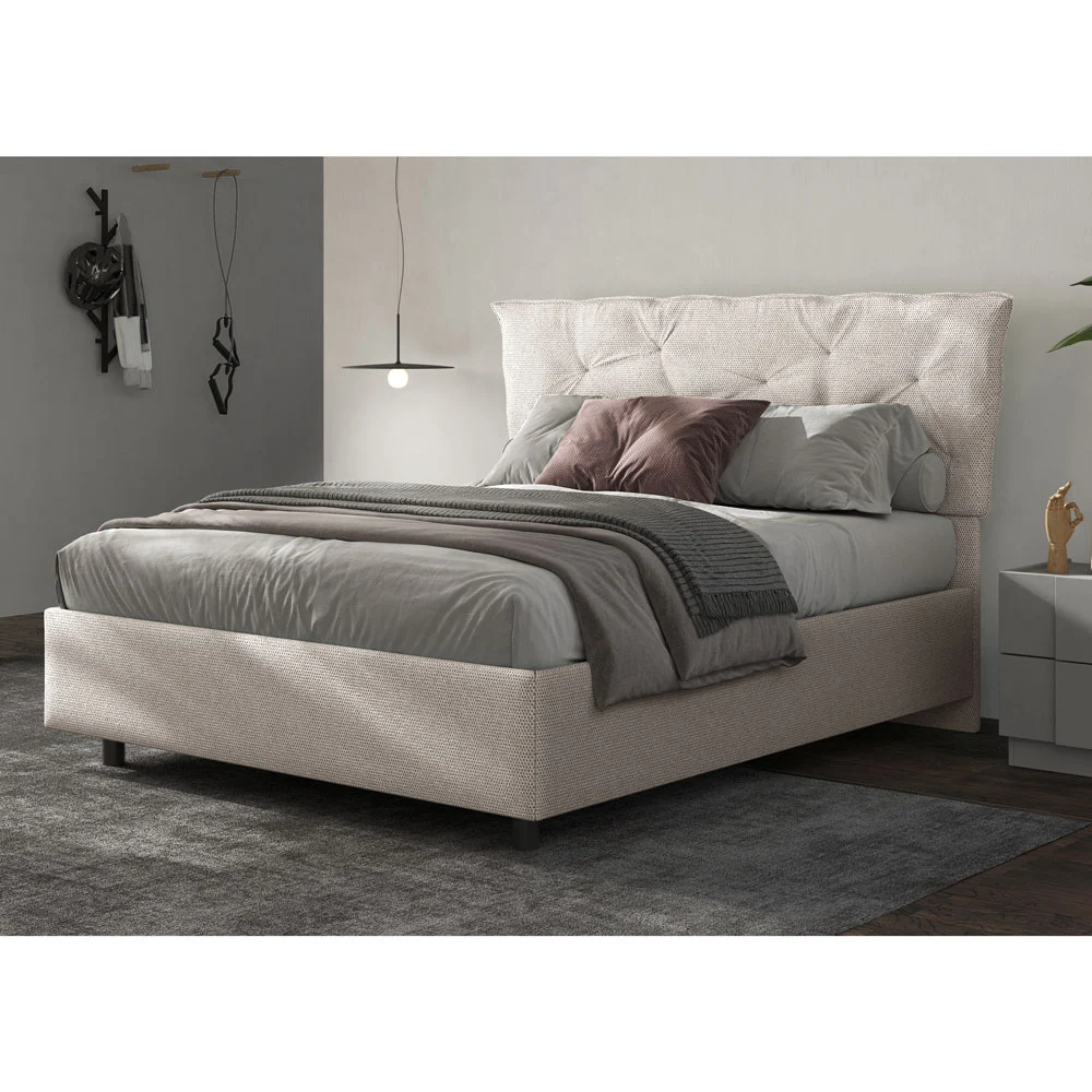 letto ecopelle contenitore bianco