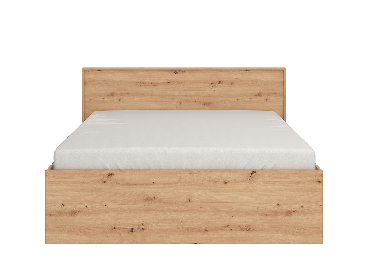 Letto industry economico, finitura Rovere