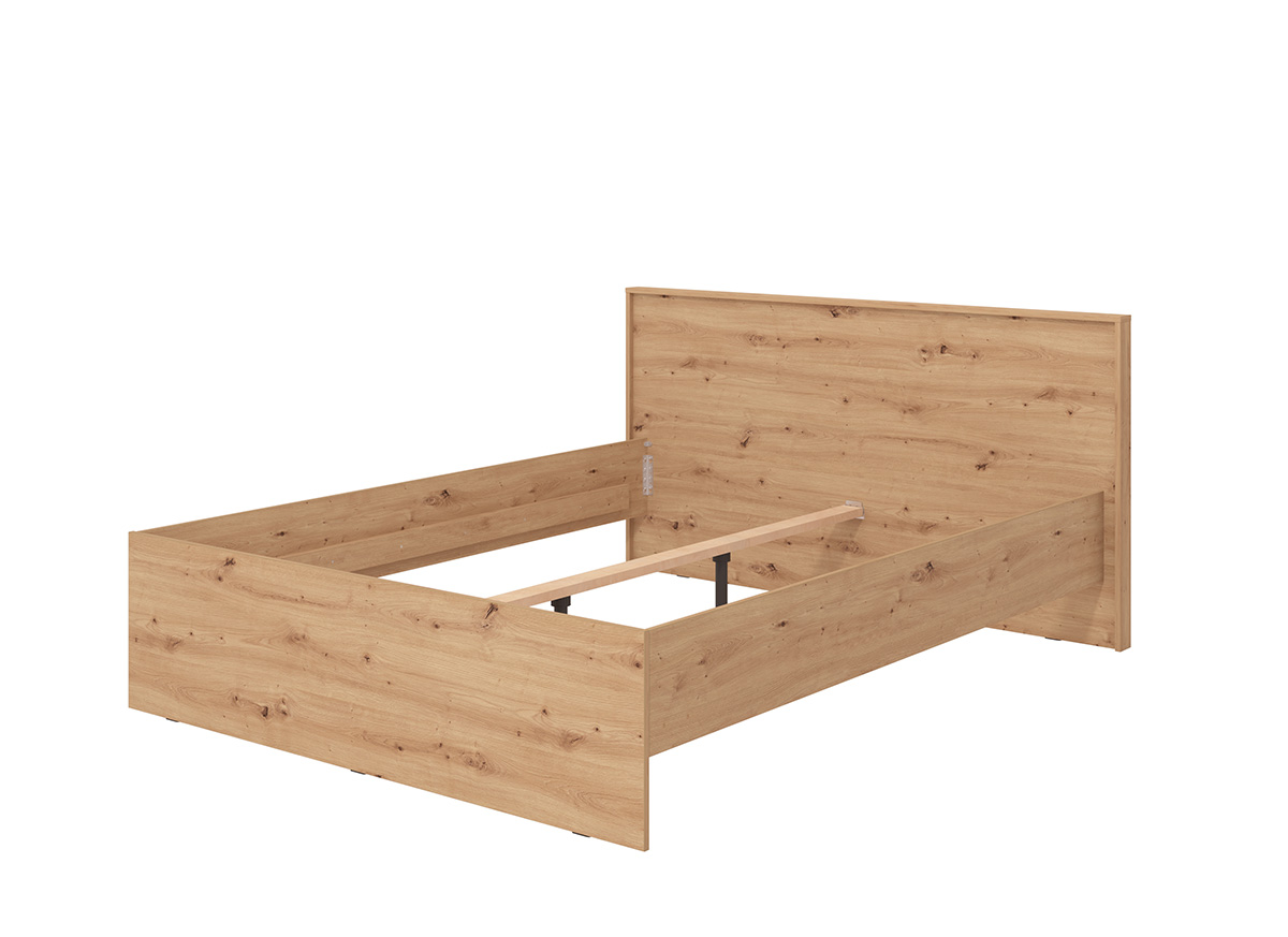 Letto industry economico, finitura Rovere