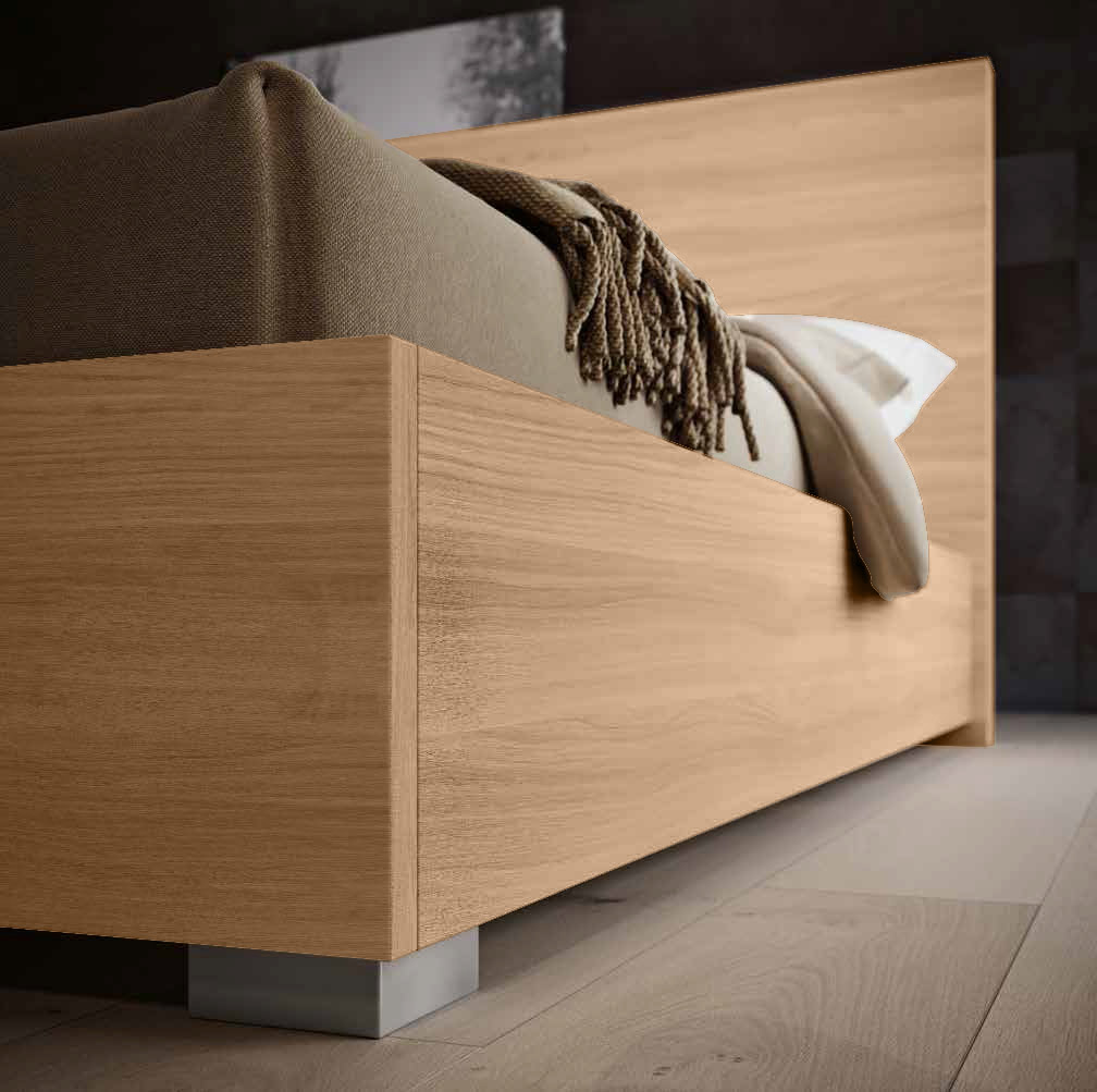 Letto matrimoniale versione king size, design moderno