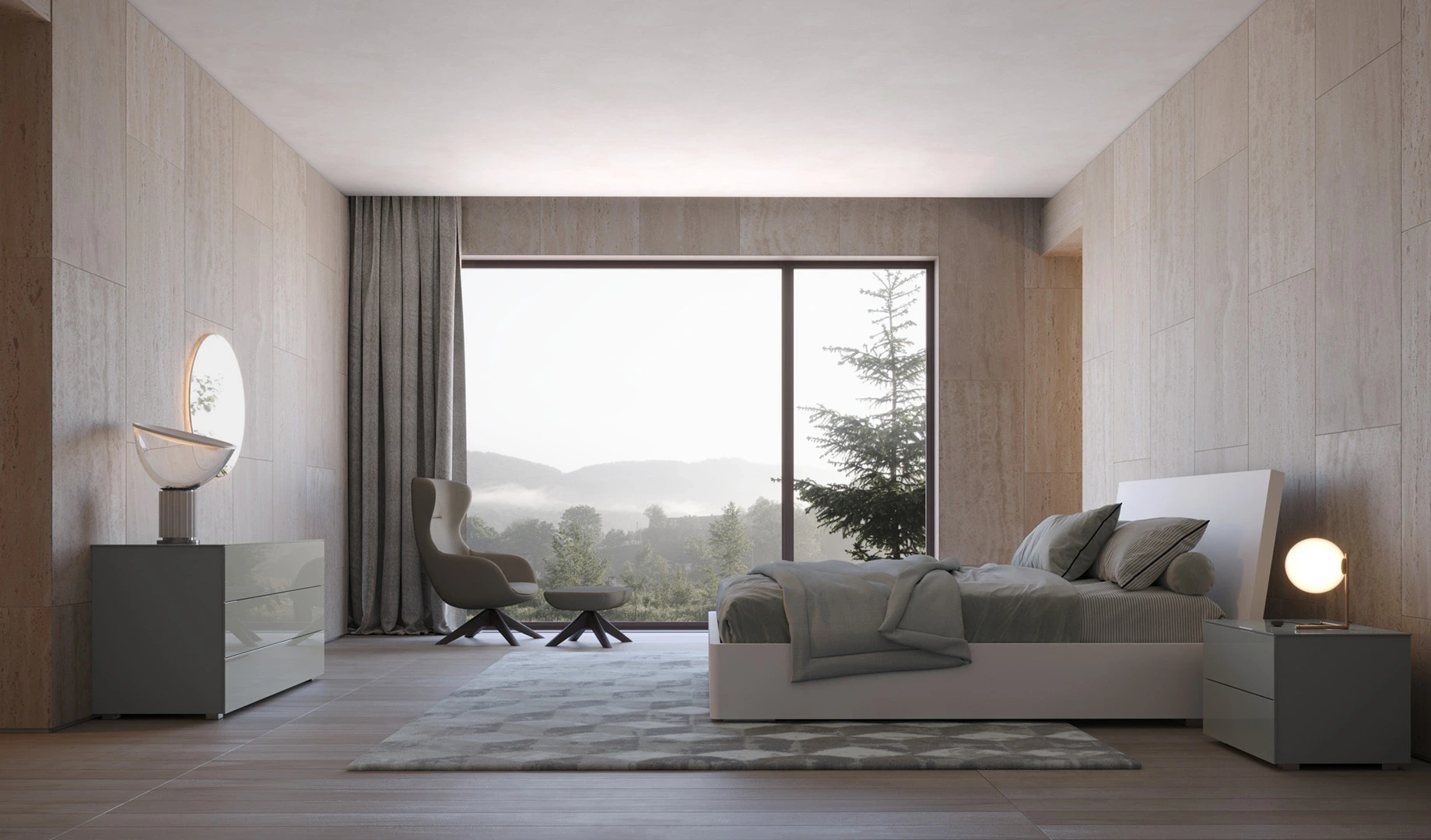 letto contenitore bianco laccato