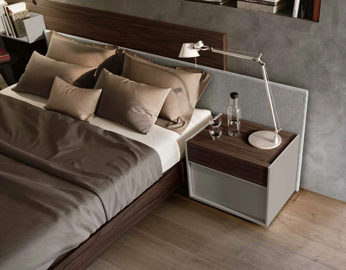 letto matrimoniale noce moro