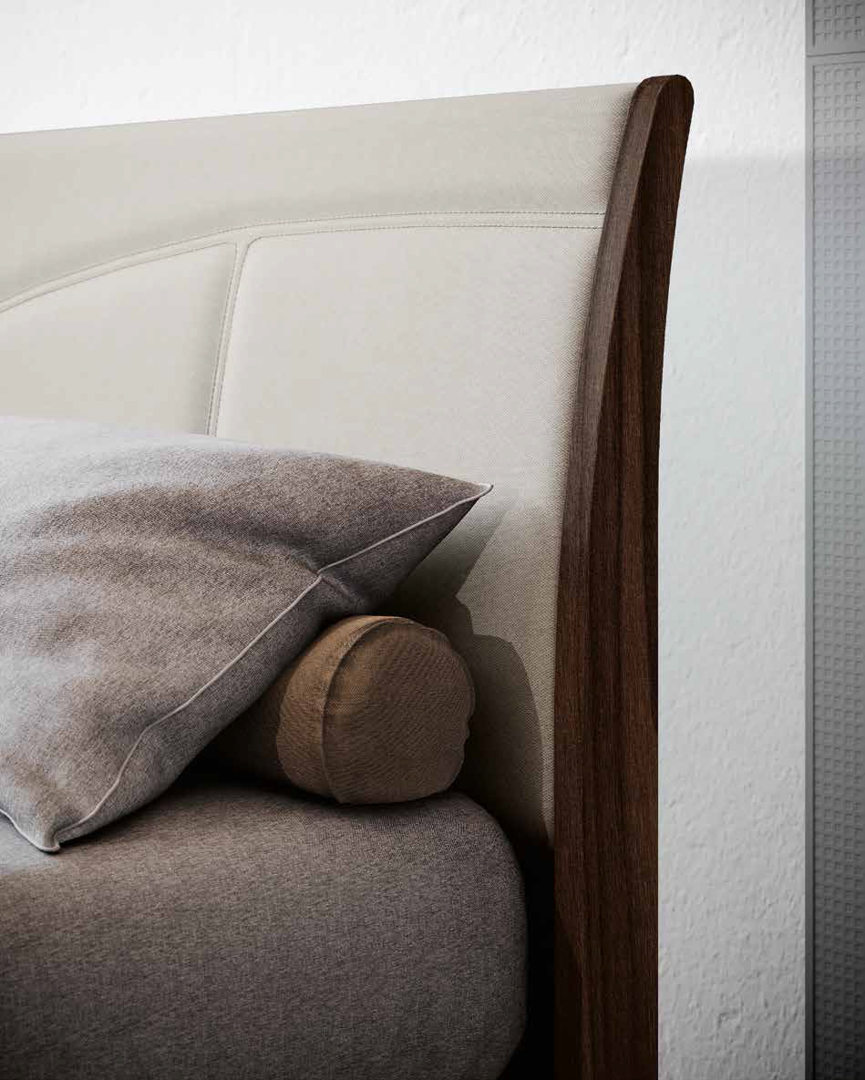 Letto matrimoniale Noce moro e Soft nebbia