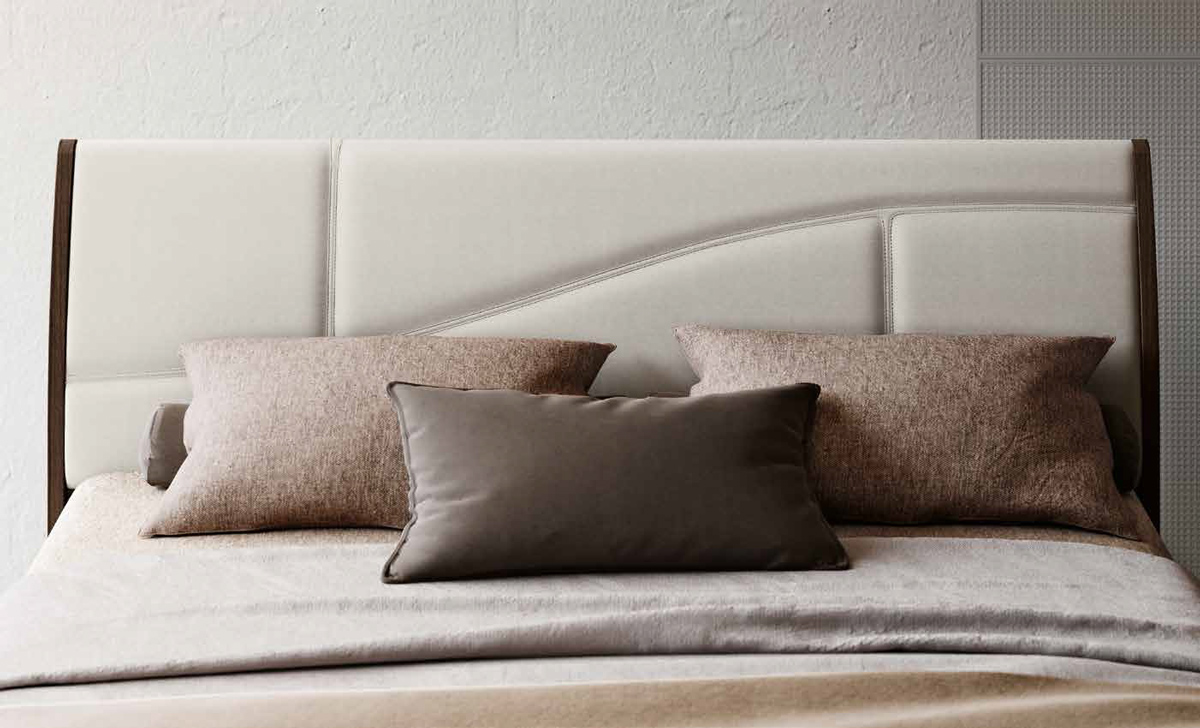 Letto matrimoniale Noce moro e Soft nebbia