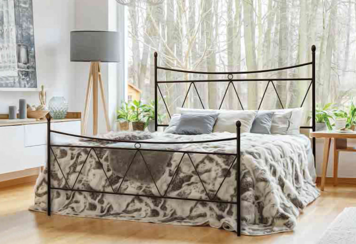 letto totalmente in ferro matrimoniale