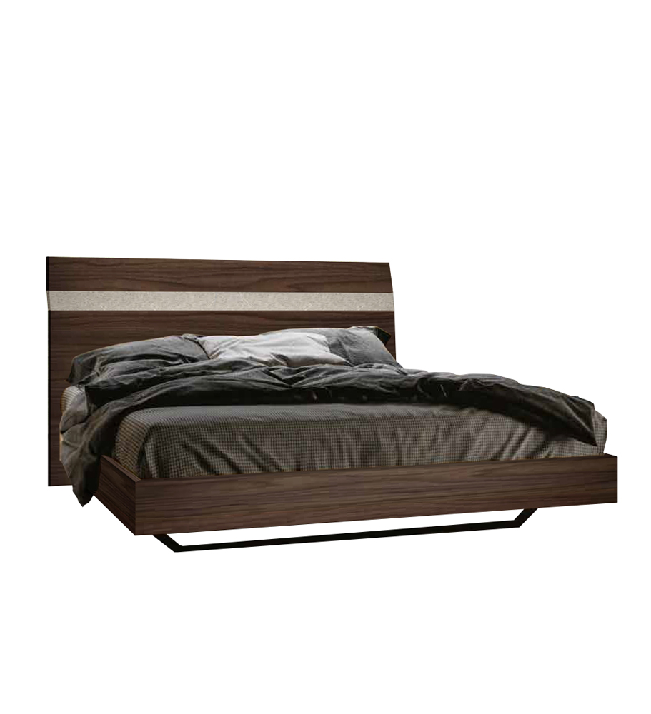 Camera matrimoniale scontata Island in finitura Noce moro e Graniglia chiara