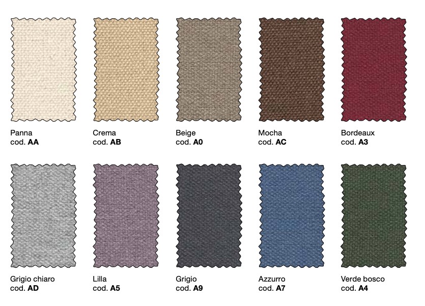 Letto matrimoniale Ester, finitura Noce moro e Grigio seta con testata tessuto Grigio