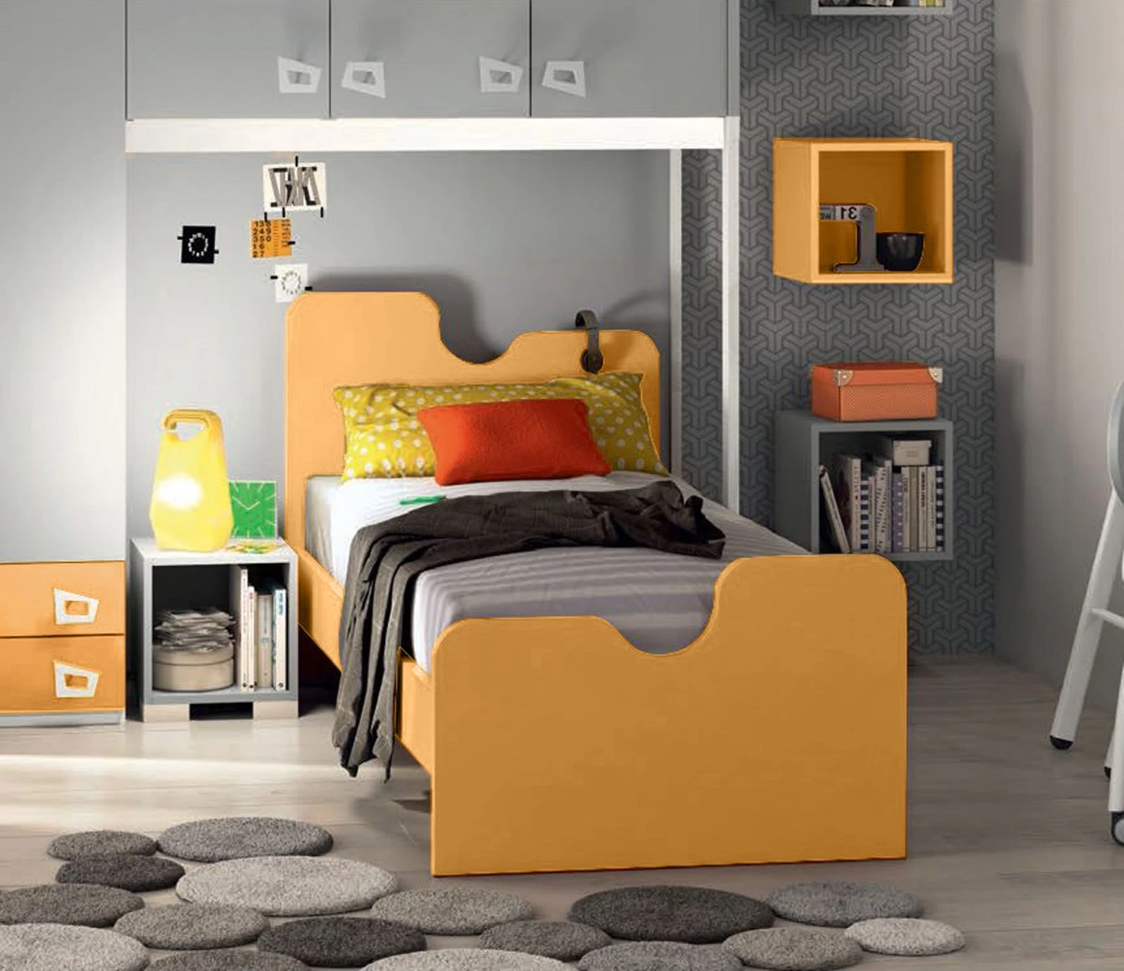 letto x bambini arancione