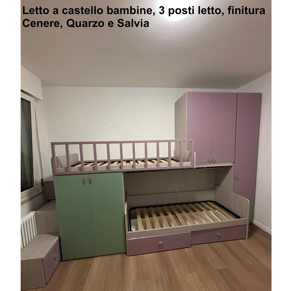 letto 3 posti lilla