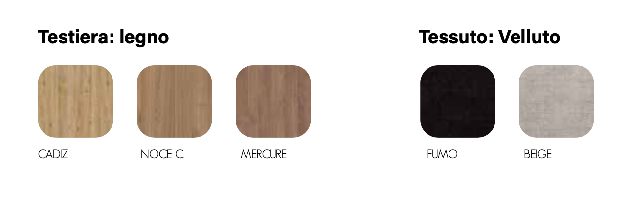 Camera matrimoniale con armadio scorrevole, letto e comodini, Cadiz e Cashmere