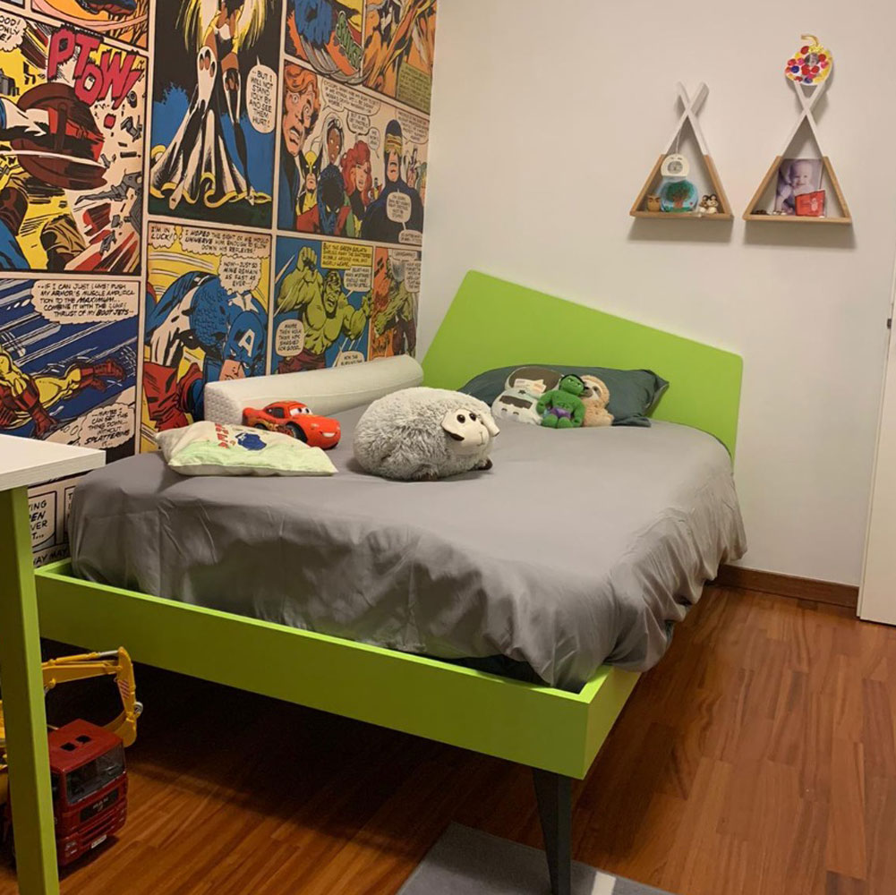 Letto una piazza e mezza Iceberg Moretti Compact, Verde cedro