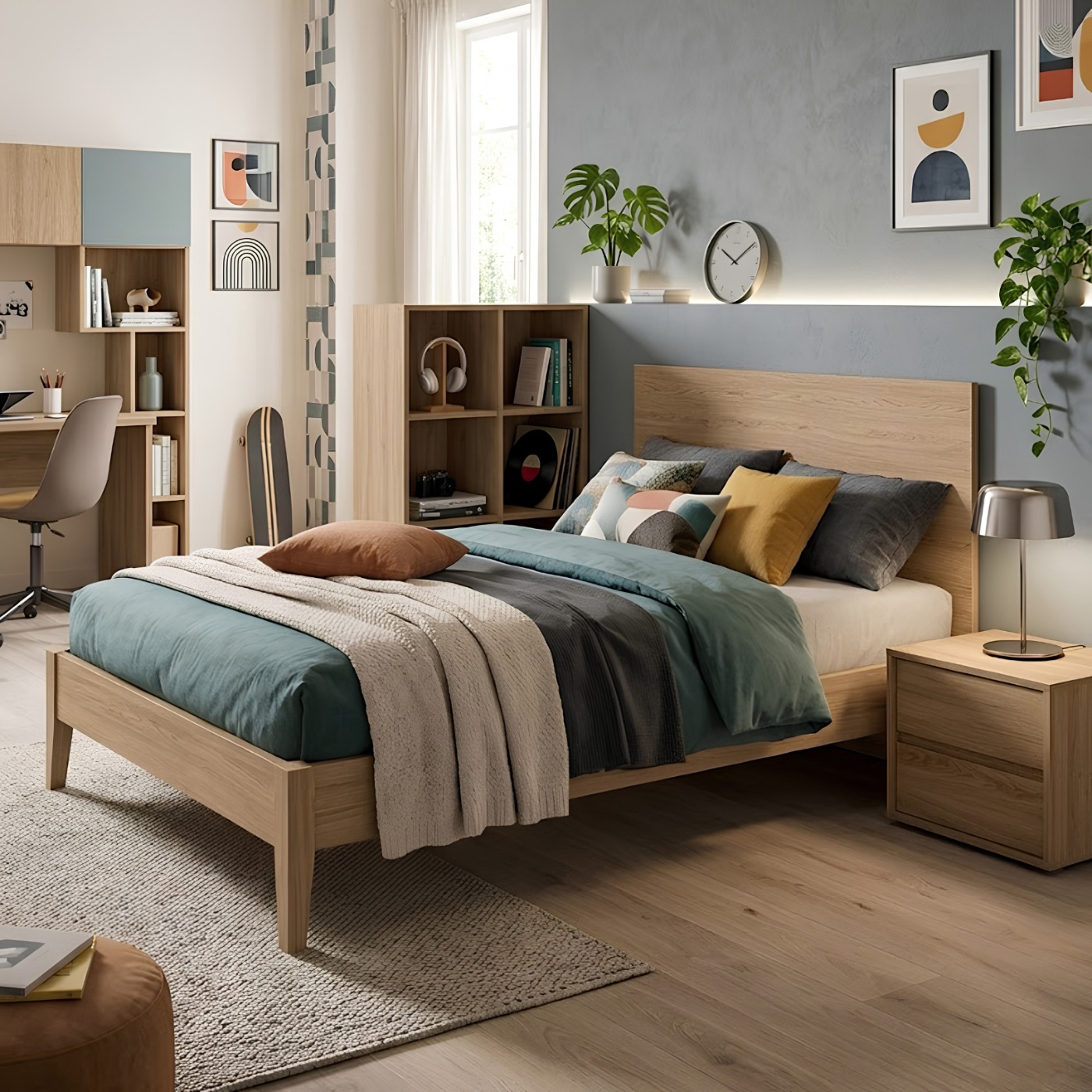Letto 1 piazza e mezza Royal Oak, 120x200, rete inclusa
