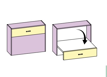 Letto una piazza e mezza trasformabile a scomparsa, Orzo e Visone 
