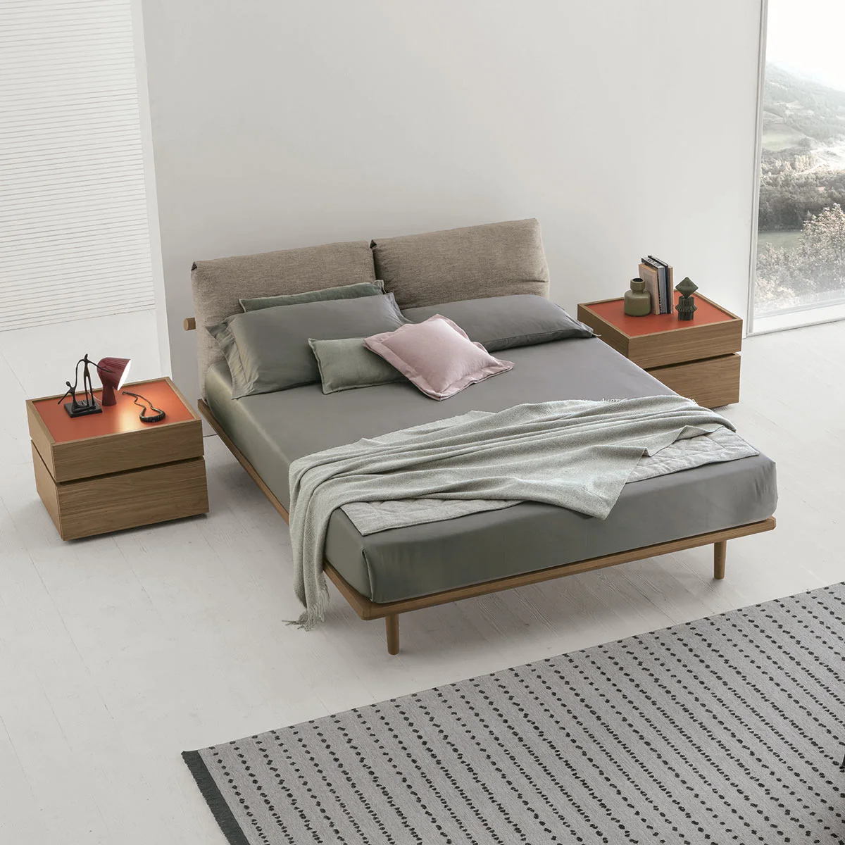 letto piuma noce ambra