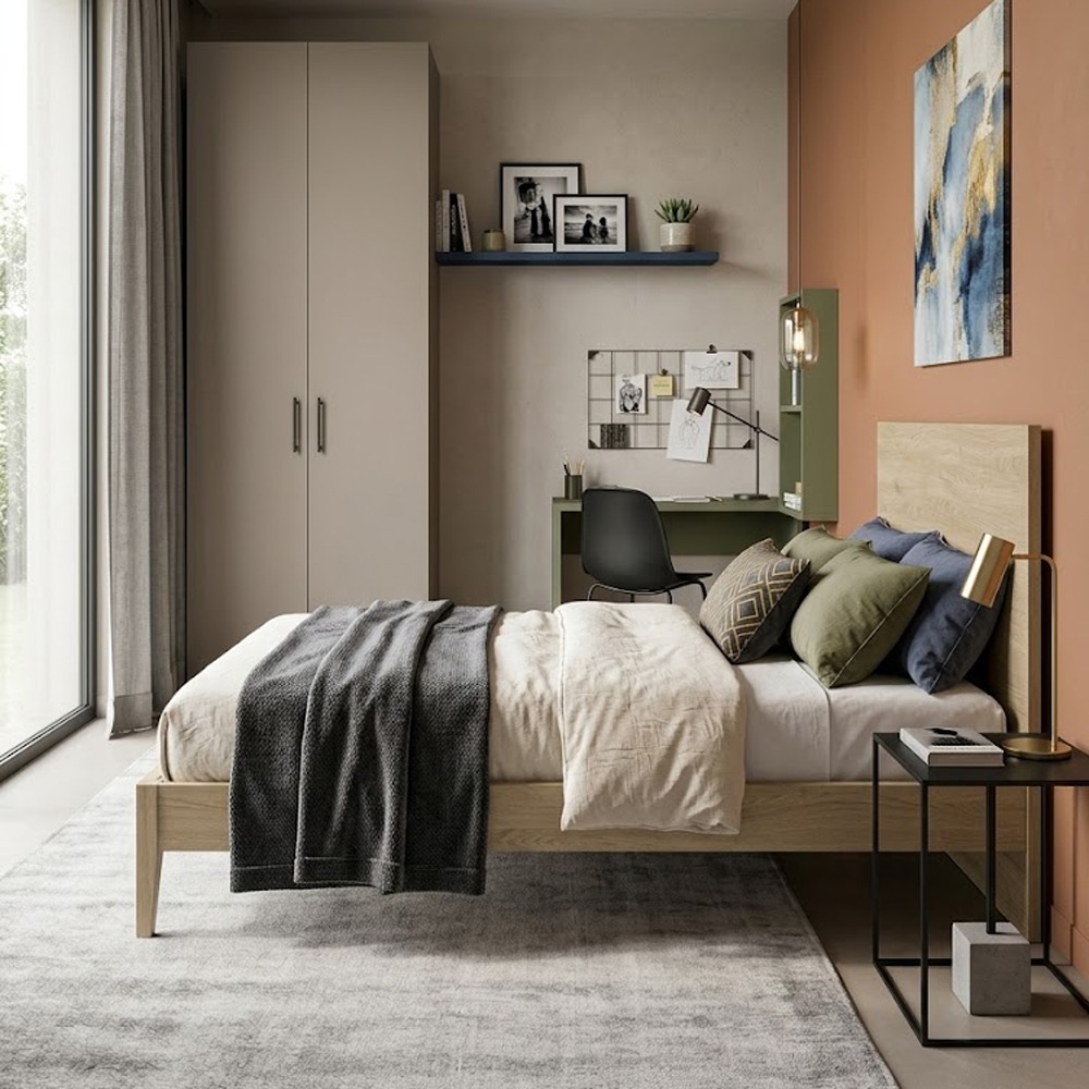 Letto 1 piazza e mezza Royal Oak, 120x200, rete inclusa