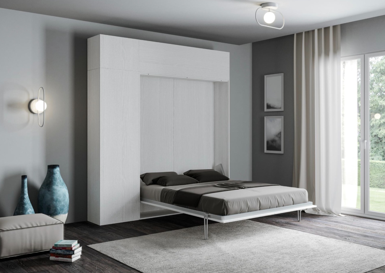 Letti 140 Silde bianco frassino